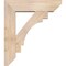 Ekena Millwork Merced Slat Smooth Bracket w/ Offset Brace, Douglas Fir, 7 1/2"W x 28"D x 32"H BKT0806X28X32MRC06SDF - alternate 3